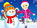 Game Winter Snowman and Girl