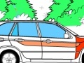 Game Kid's coloring: The car on the road