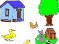 Game Dog and farmhouse coloring