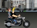 Game Johnny Bravo driving a motorcycle