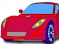 Game Superb Red Car: Coloring