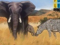 Game Zebra And Elephants: Puzzle