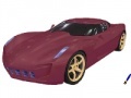 Game White corvette car coloring