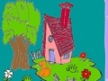 Game Cute farm house coloring