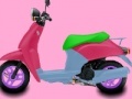 Game Pink motorcycle coloring