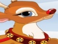 Game Christmas girl with reindeer - dress up
