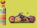 Game Burgundy motorbike coloring