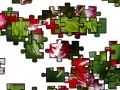 Game Puzzle with red flowers