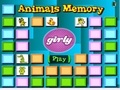 Game In cards with animals on memory