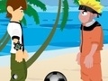 Game Naruto and Ben 10 play volleyball