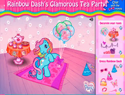 Game My Littel Pony: Raibow Dash`s Glamorous Tea Party online.