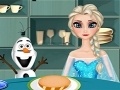 Game Cold Heart: Elsa is preparing a hamburger