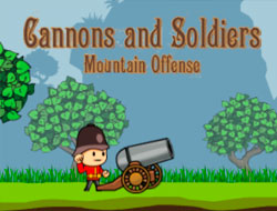 Game Cannons and Soldiers: Mountain Offense online.