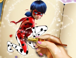Game Dotted Girl Coloring Book online.
