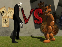 Game Slenderman vs Freddy The Fazbear online.