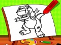 Cluiche Easy Kids Coloring Dinosaur