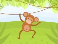 Cluiche Funny Monkeys Coloring