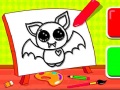 Cluiche Easy Kids Coloring Bat