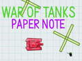 Cluiche War Of Tanks Paper Note