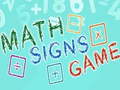 Cluiche Math Signs Game