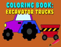 Game Coloring Book: Excavator Trucks online
