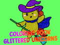 Cluiche Coloring Book Glittered Unicorns