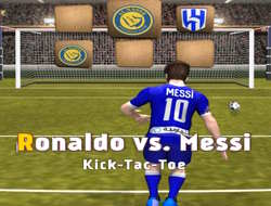Game Messi vs Ronaldo Kick Tac Toe online.