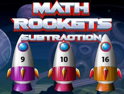 Game Math Rockets Subtraction online.