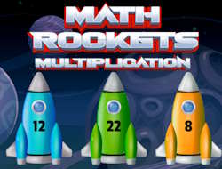 Game Math Rockets Multiplication online.