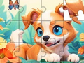Game Jigsaw Puzzle: Dog And Garden
