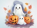 Game Coloring Book: Halloween Ghosts