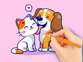 Game Coloring Book: Dog And Cat