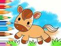 Game Coloring Book: Running Horse