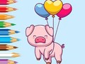 Cluiche Coloring Book: Balloon Pig