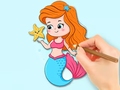 ເກມ Coloring Book: Beautiful Mermaid Princess