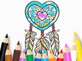 Cluiche Coloring Book: Heart Dreamcatcher