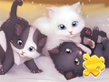 Cluiche Jigsaw Puzzle: Playing Cats