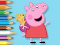 Cluiche Coloring Book: Peppa With Toy Bear