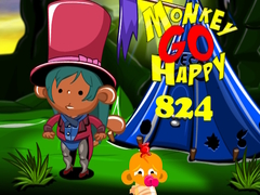 Cluiche Monkey Go Happy Stage 824