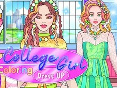 Game College Girl Coloring Dress Up