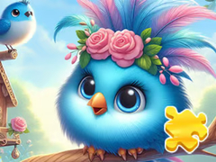 Game Jigsaw Puzzle: Cute Blue Bird