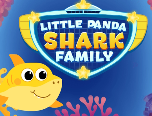 Game Little Panda Shark Family online.
