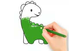 Game Coloring Book: Lovely Baby Dinosaur