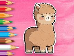 Game Coloring Book: Cute Alpaca