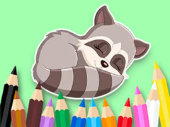 Game Coloring Book: Baby Raccoon