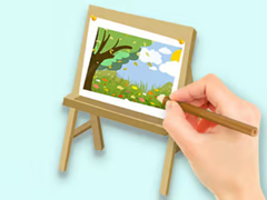 Game Coloring Book: Paysage Drawing Board