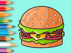 Game Coloring Book: Delicious Hamburger
