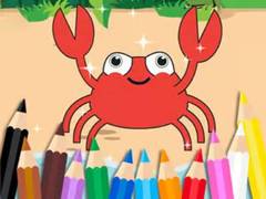 Game Coloring Book: Happy Crab