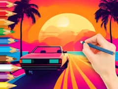 Game Coloring Book: Sunset Driving