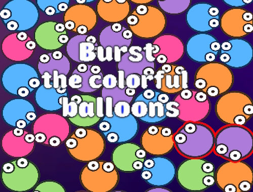Game Burst the Colorful Balloons online.
